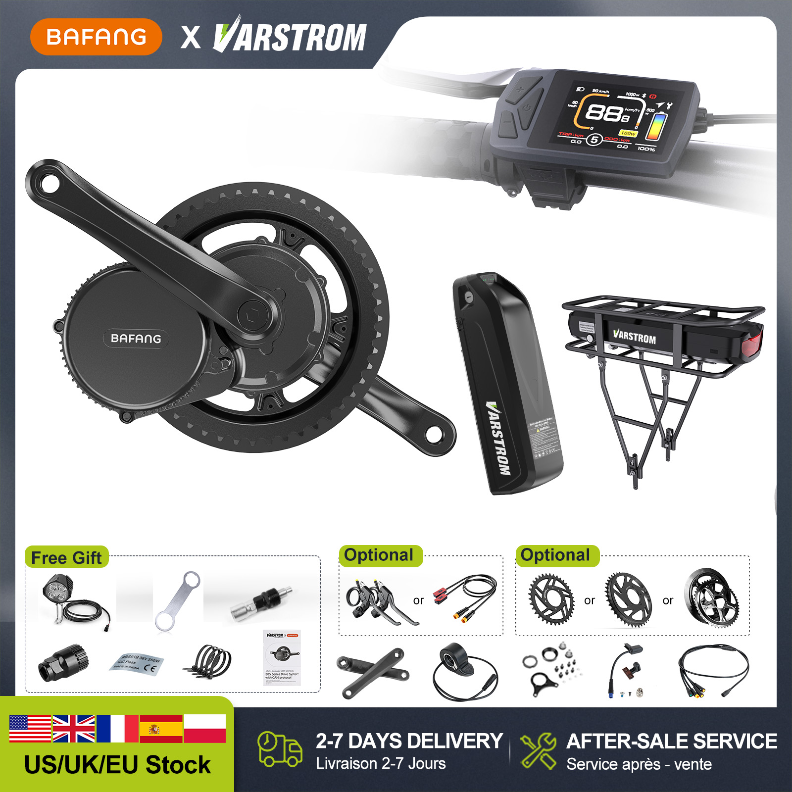 Side Hung Mid Drive Motor Kit - [Envío Directo desde EE. UU.] Motor