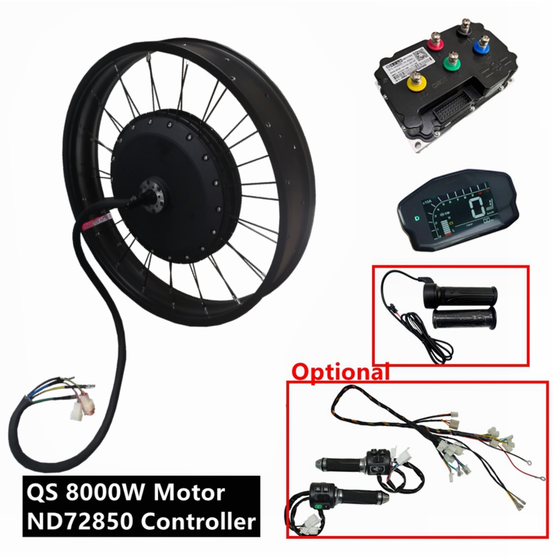 72V 8000W Brushless Hub Motor - Kit de Motor para Bicicleta Eléctrica