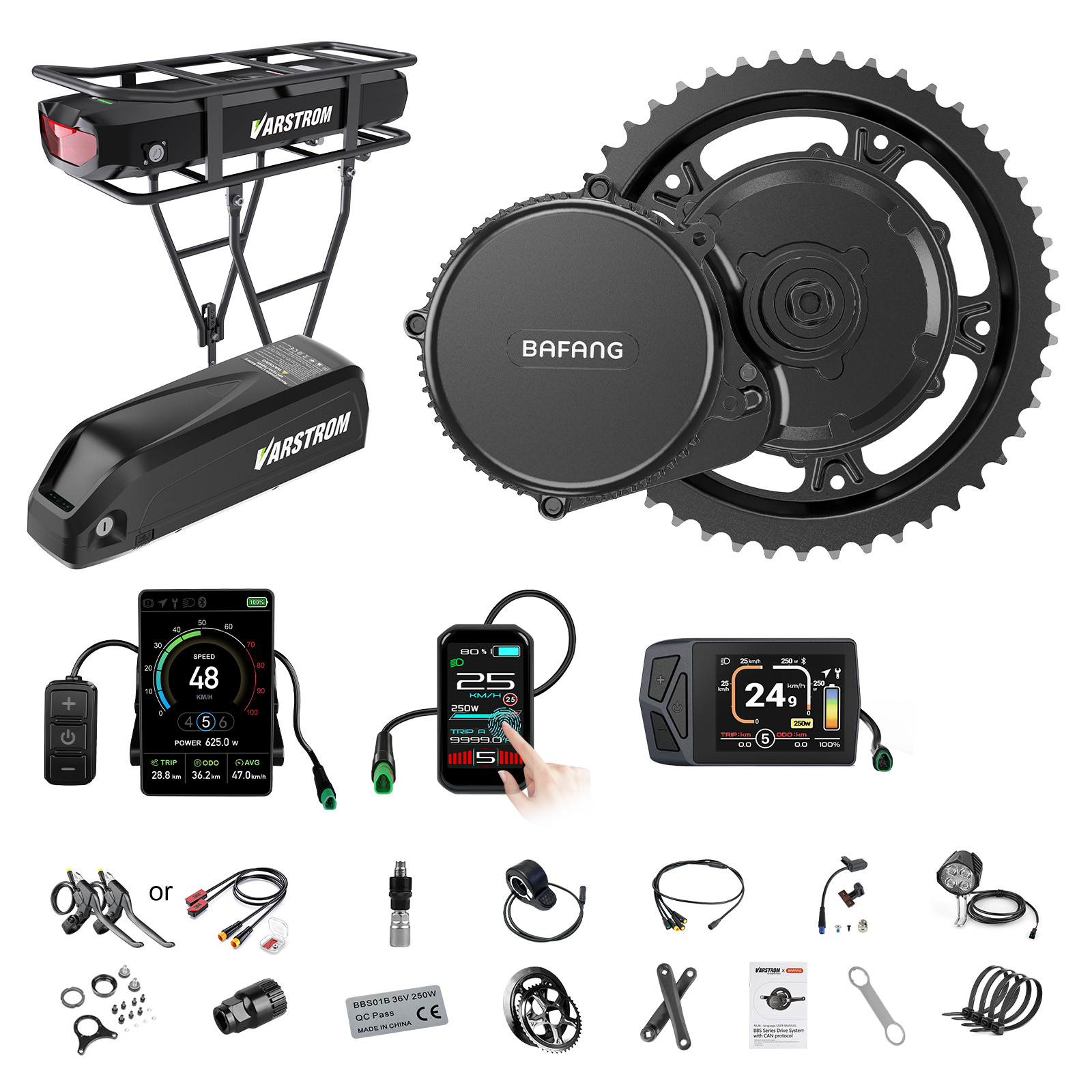 Torque Sensor Mid Drive Motor Kit - [Envío desde EE. UU.] Kit de