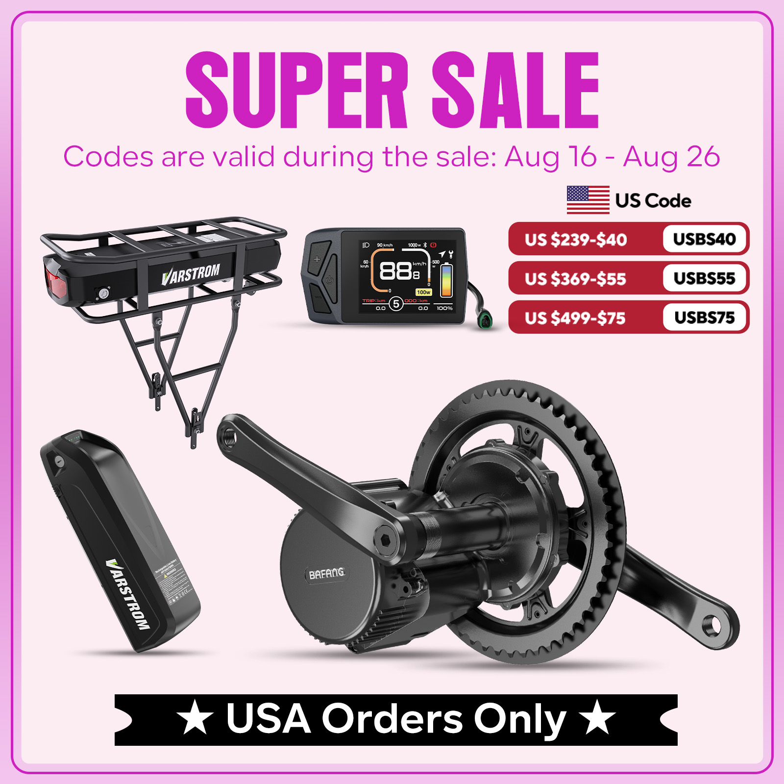 Side Hung Mid Drive Motor Kit - [Stock en EE. UU.] Kit de