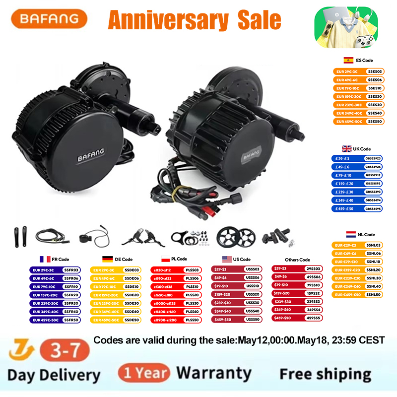 Side Hung Mid Drive Motor Kit - Kit de Conversión para Bicicleta Eléctrica
