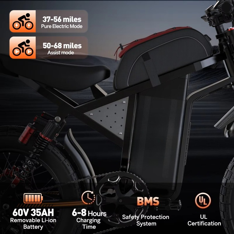 Bicicleta Eléctrica Bopzin Ste - 3000W Stealth Bomber Motor reseña y precio