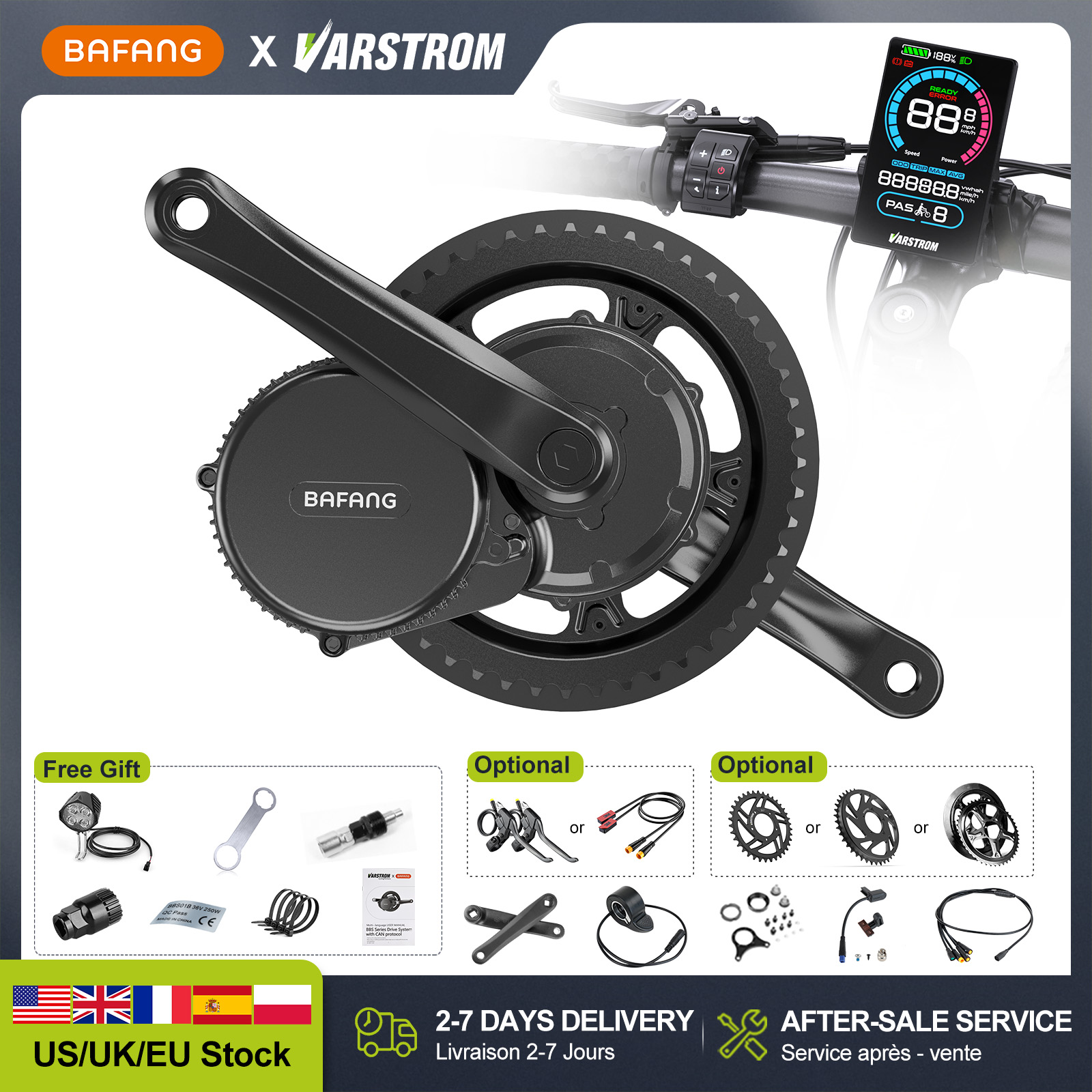 [Stock en EE. UU.] Motor de tr - Side Hung Mid Drive Motor Kit reseña y precio