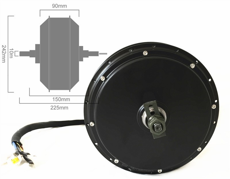 Kit de rueda trasera para moto - 5000W Hub Motor Kit 72V reseña y precio