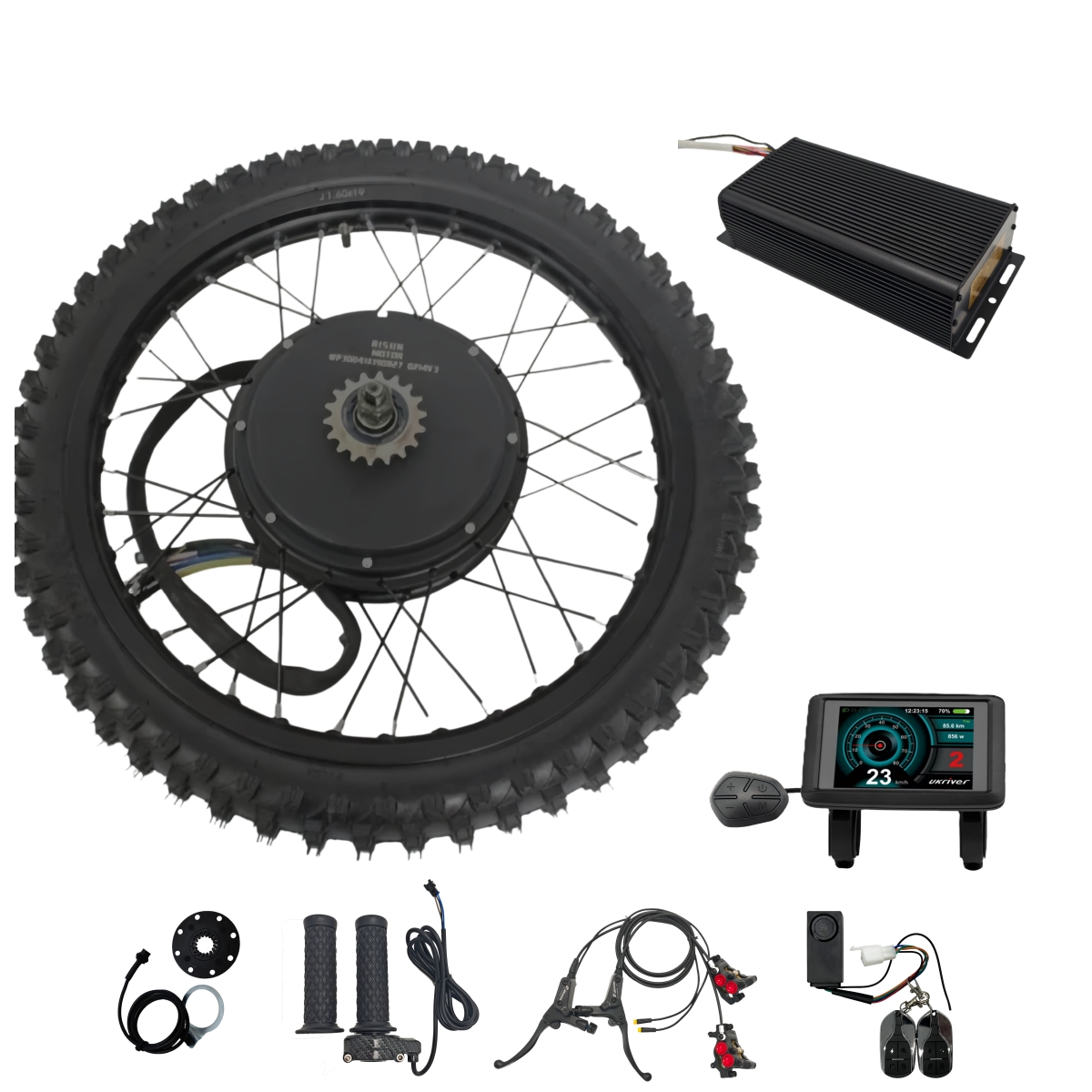 Kit de Conversión de Rueda Tra - 72V 8000W Brushless Hub Motor reseña y precio