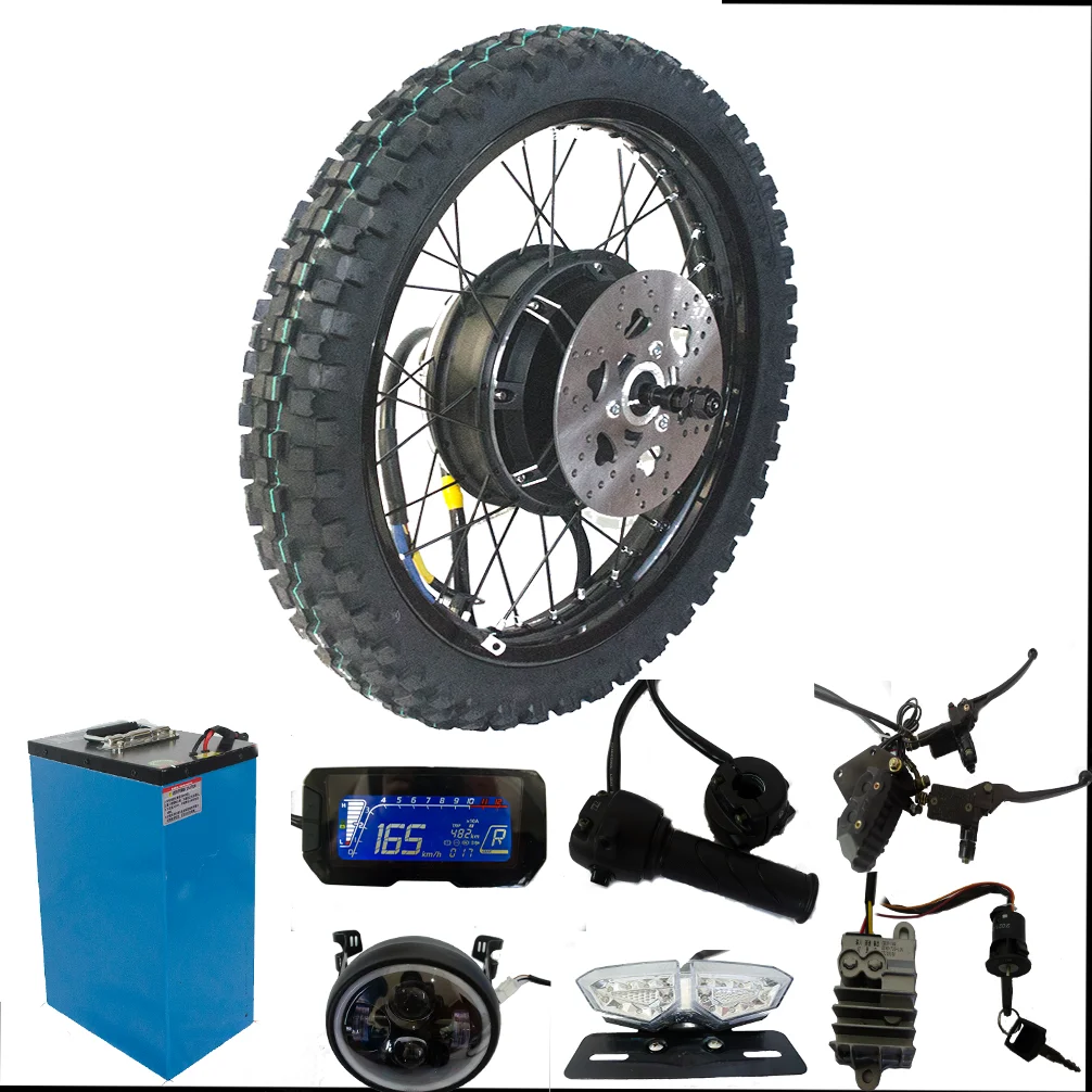 Nuevo Kit de conversión eléctr - 12000W Electric Motorcycle Hub Motor reseña y precio