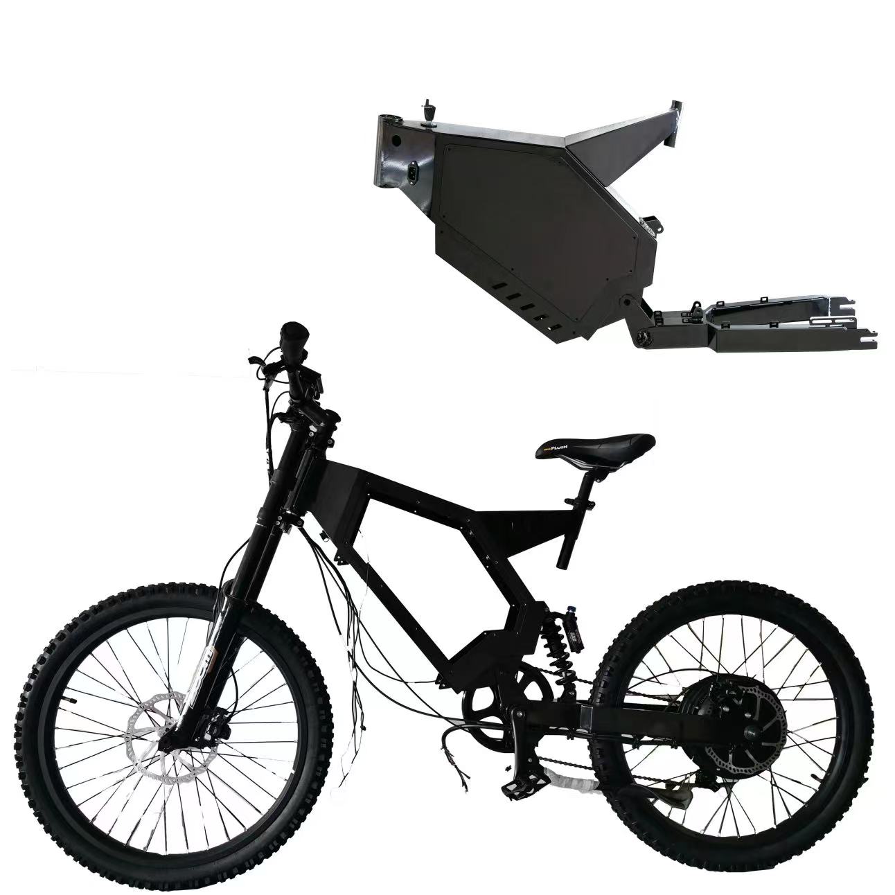 Cuadro de acero para bicicleta - 3000W Stealth Bomber Motor reseña y precio