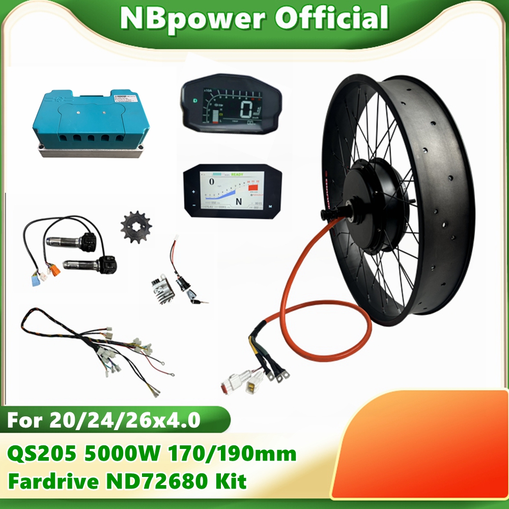 NBpower QS205 72V 5000W 170/19 - 5000W Hub Motor Kit 72V reseña y precio