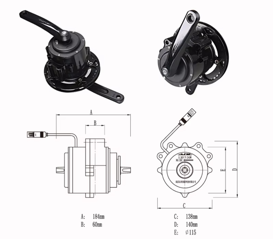 Sensor de torsión E Bike Motor - Torque Sensor Mid Drive Motor Kit reseña y precio